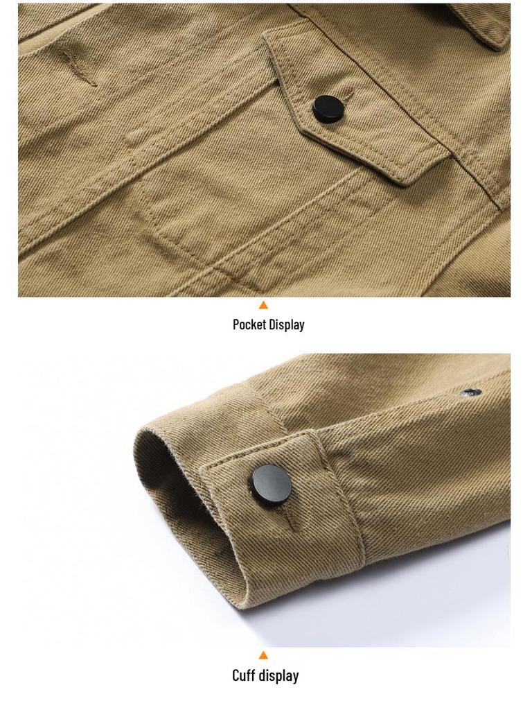 Мужская повседневная джинсовая куртка свободного кроя 2025 - модный корейский стиль для весны и осени