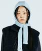 VASROCK Шарф-балаклава из вязаной пряжи с узором "чуррос", цвет "Облачно-голубой"
