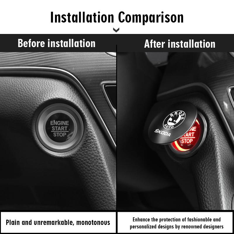 Car Engine Start Stop Push Button Switch One-click Start For Skoda Fabia 1 2 Octavia a7 RS Superb Rapid Yeti Karoq Vision VE6