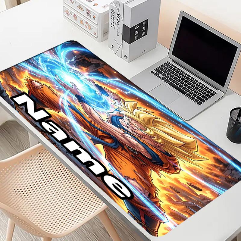 Custom Name Personalized DRAGON BALL Pattern Mousepad, Laptop PC Desk Mat, Decorative Desk Mat for Home Keyboard Pad Gift