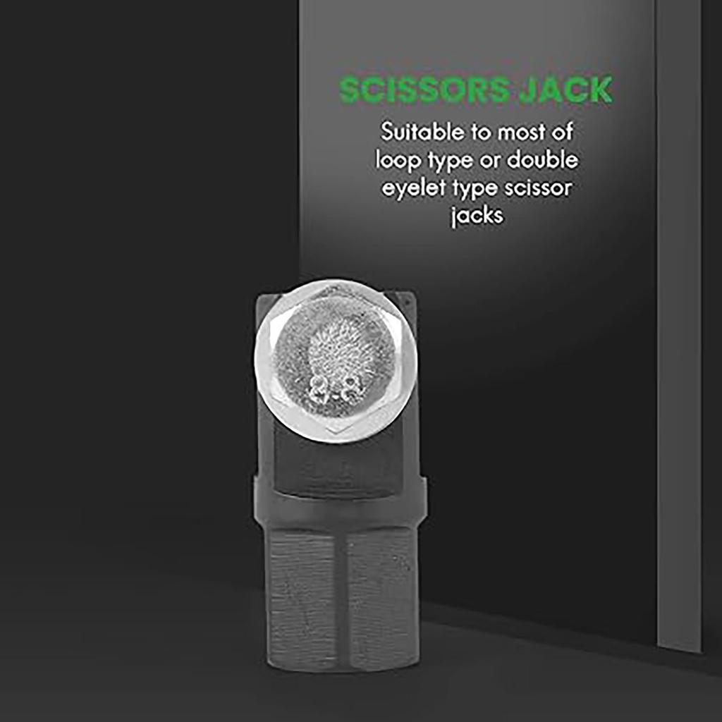 Адаптер для домкрата-ножницы Адаптер для домкрата-ножницы из хромованадиевой стали для вашего домкрата-ножницы Подъем проще