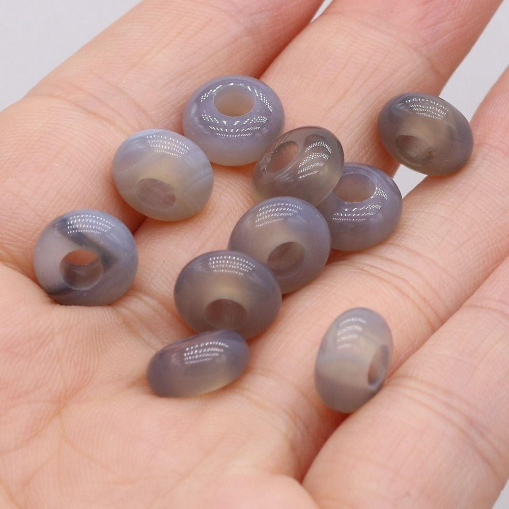 Agates Agates Stone Beads Colorful Lotus Perforated Beads Big Hole Loose Beads Girl Gifts