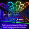 RGB Шестиугольный светодиодный парковочный светильник - Низковольтный 5В Сотовый потолочный светильник для автомойки и детейлинга