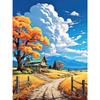 Алмазная картина, полная дрель, грибной пейзаж, круглая алмазная живопись, ручная работа, олень, животное, сделай сам, алмазная мозаика, картина, украшение дома