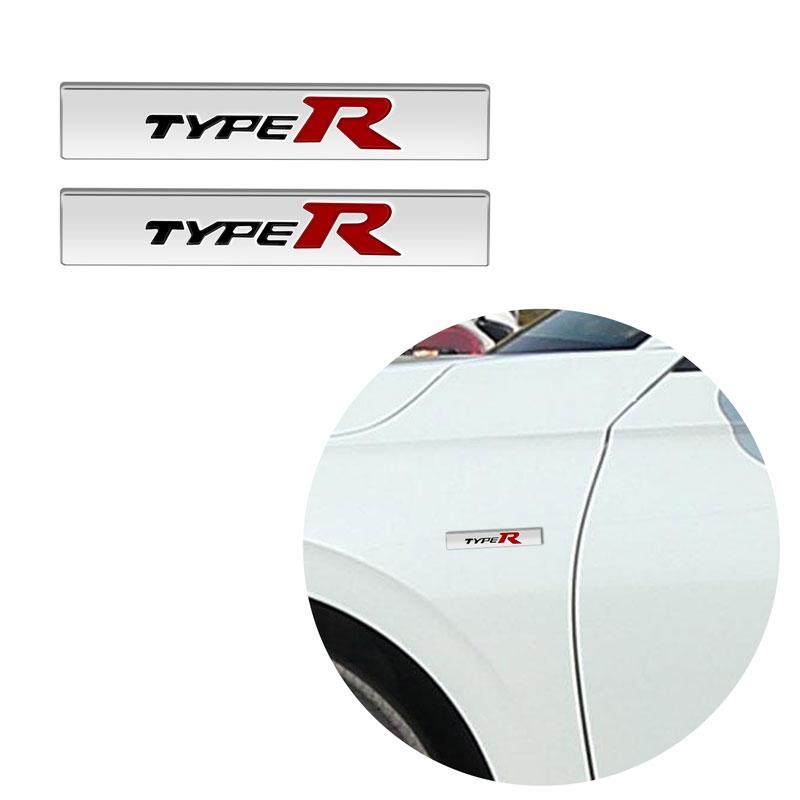 2 шт. Стиль автомобиля Маленький металлический логотип Type R Typer Наклейка-эмблема на крыло кузова автомобиля Для Honda Odyssey Accord Civic CRV Jazz