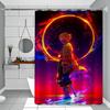 Zenitu Bathroom Shower Curtain Shielding Partition Shower Curtain Quick Dry Can Be Scrubable Light Opaque Bath