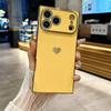 Модный блестящий силиконовый чехол с покрытием в форме сердца для IPhone 17 Pro Max Air 16 15 14 13 12 11 Plus Ударопрочный бампер Задняя крышка
