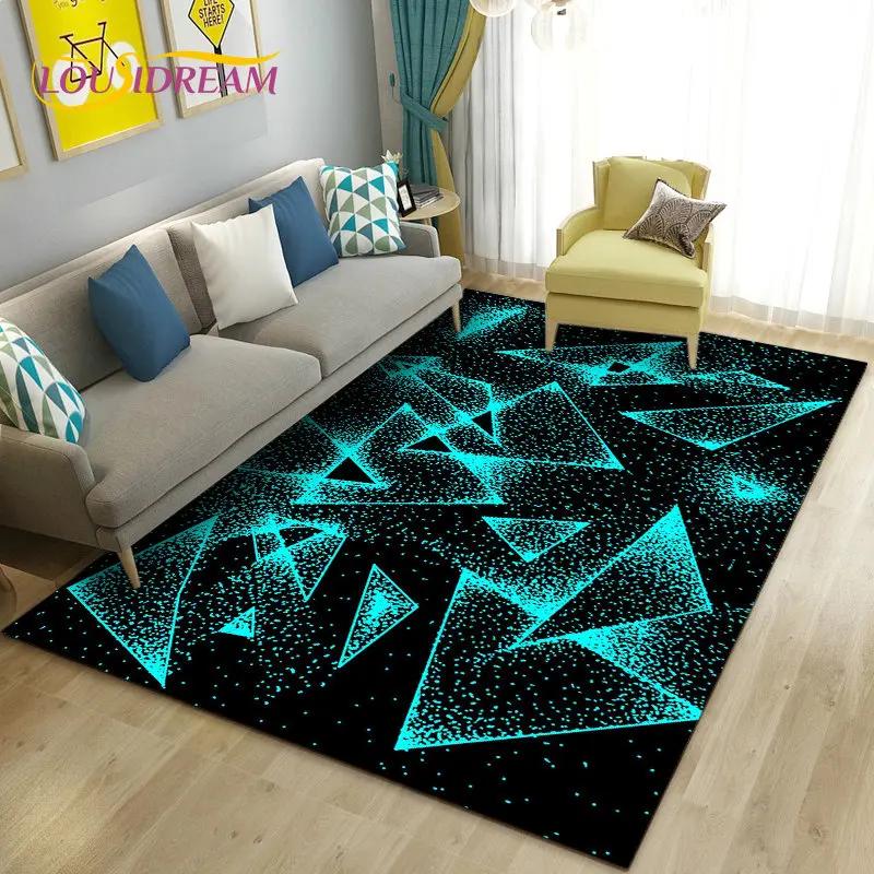 3D абстрактный геометрический оптический ковер, ковер для гостиной, спальни, дивана, коврик для кухни, украшение для кухни, детский нескользящий напольный коврик