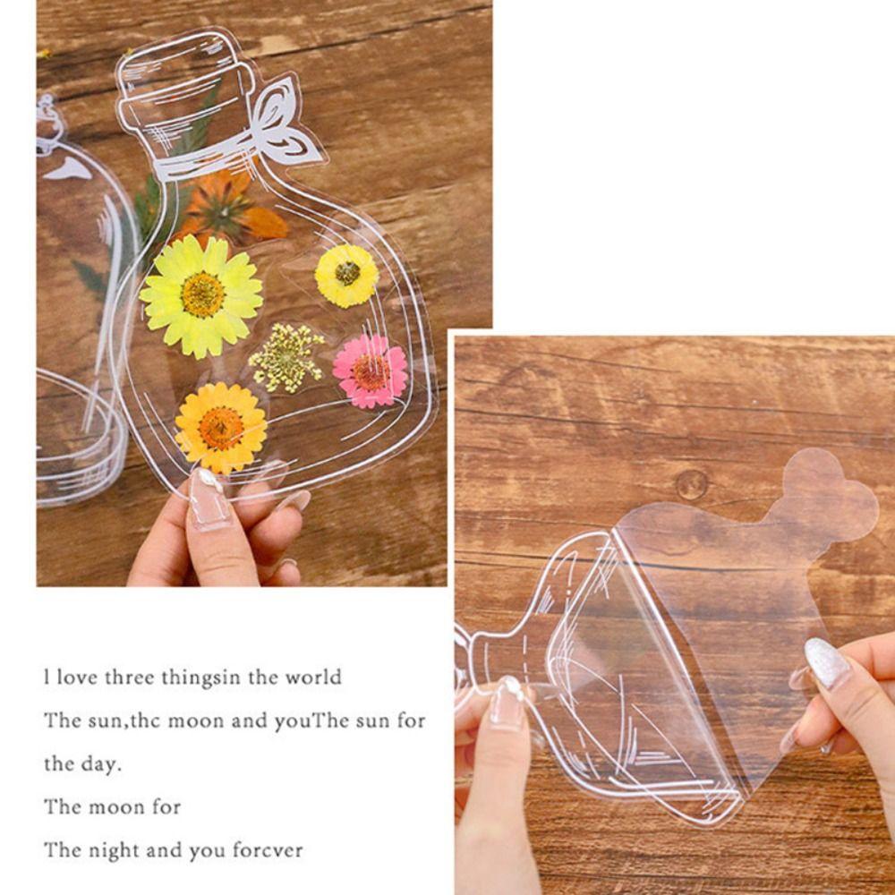 20 шт. Сделай сам ПЭТ-наклейки Прозрачные Зажимы для страниц с цветами Закладка из прессованных цветов Любителям чтения