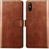 Защитный чехол - Xiaomi - Redmi 9A - Мягкий - Ударопрочный - С держателем для карт - Коричневый