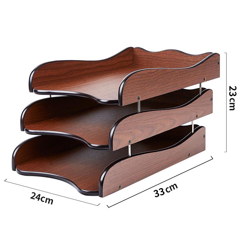 Деревянный настольный держатель для файлов и вертикальный органайзер для книг