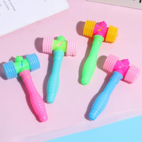 10 шт. детский игрушечный молоток BB, скрипучий молоток, пластиковый молоток для ударов, красочный образовательный молоток