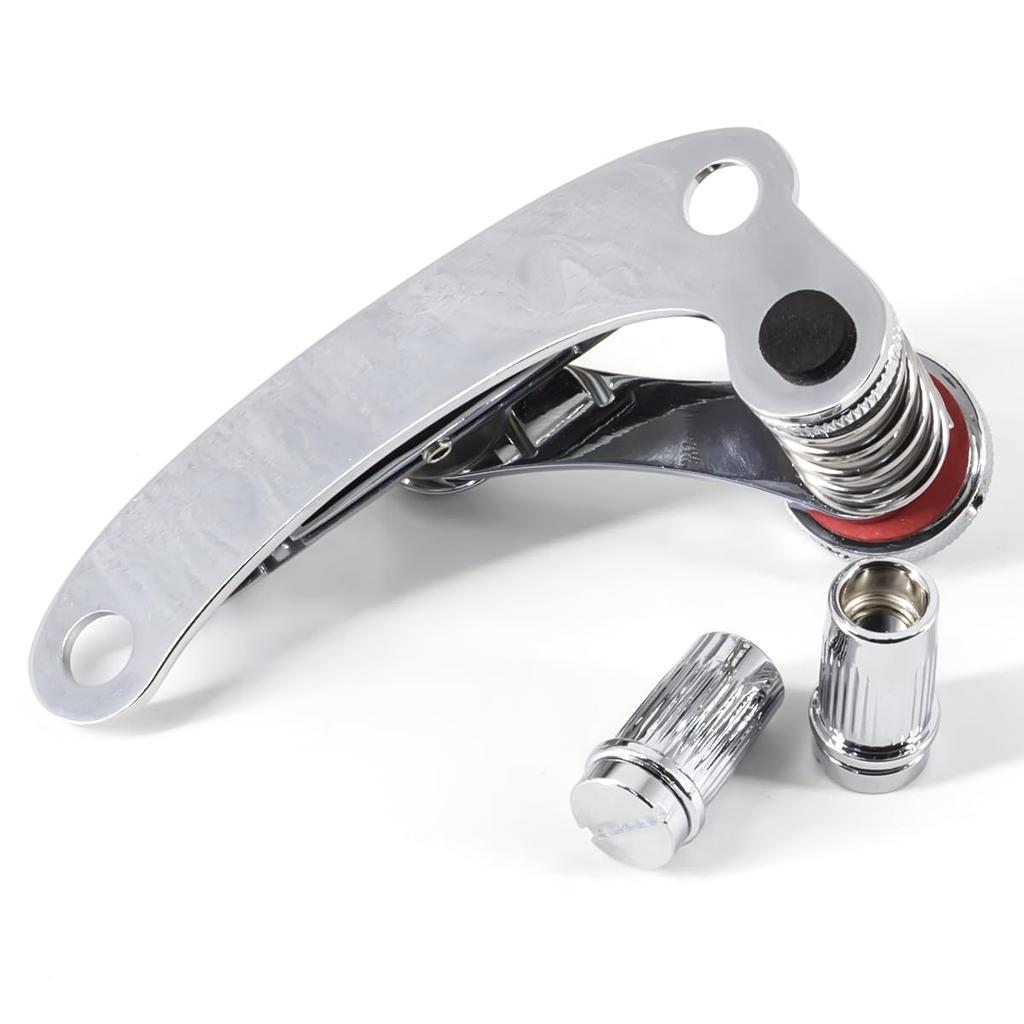 Ogdni Electric Guitar Vibrato Tremolo and Roller Guitar Bridge for LP SG Style Guitars Bridge, Tailpiece, Tune-O-Matic (Chrome)