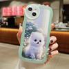 Милый питомец, маленький белый кот, маленький белый кролик, мягкий чехол из ТПУ, модный чехол для телефона для iPhone, Samsung Vivo, Xiaomi Oppo