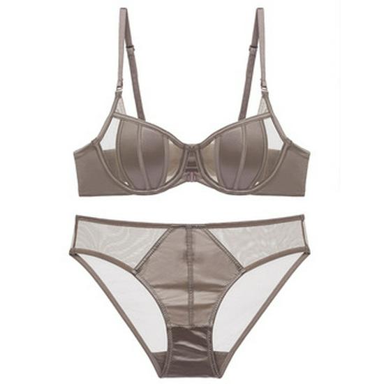 European American Sexy Lingerie: Transparent Plus Size Ultra-Thin No Sponge Lace Bra - Minimizes Large Bust, Anti-Sagging