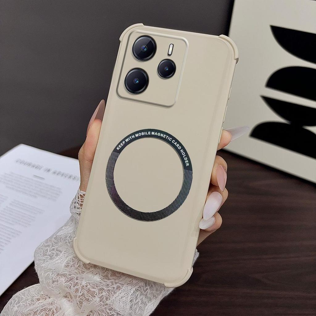 Чехол для Xiaomi Redmi Note 14 5G 4G Матовый с покрытием Soft-Touch, Магнитный, С защитой углов (подушки безопасности), Ударопрочный бампер