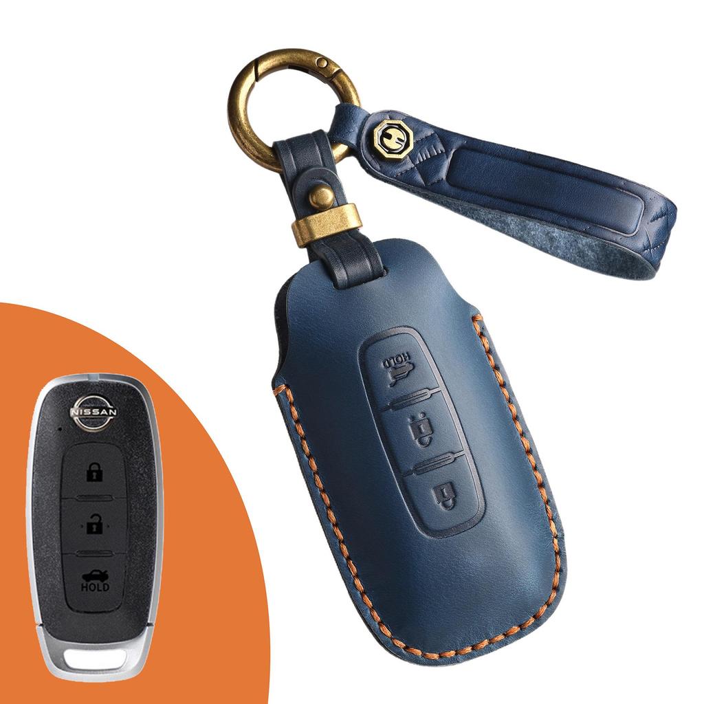 Кожаный чехол для ключа для новых моделей Nissan: Sylphy, Teana, Tanlu, Qashqai, Qijun, Jinke — стиль ретро с пряжкой