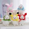 Cute Trendy Little Lamb Plush Toy Soft White Sheep Bag Charm Keychain Kids Doll