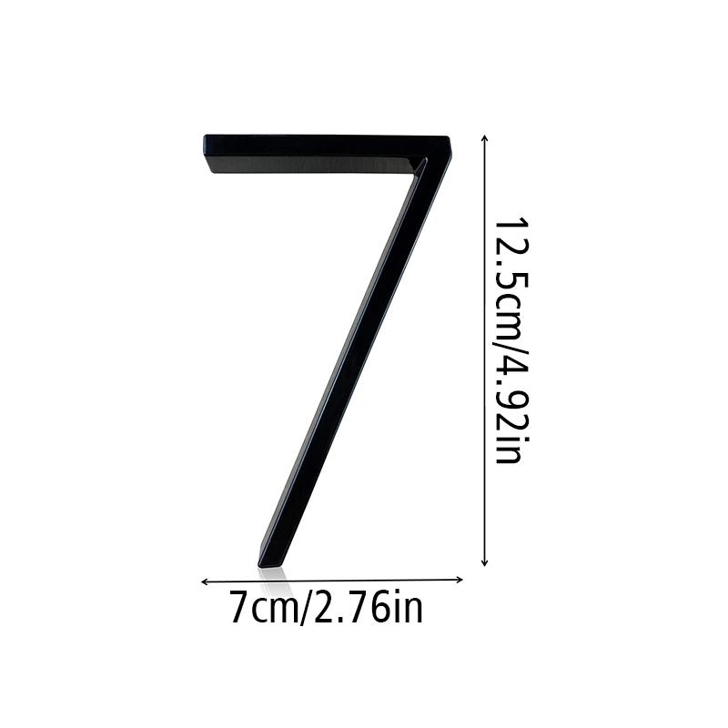 3D-цифра на дверной табличке, чугунный номер дома, ферросплавные черные цифры