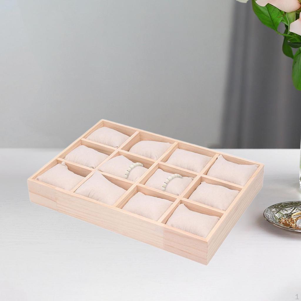 Коробка для часов и украшений, держатель для браслетов, мужская, 12 слотов, контейнер, многофункциональная, с подушкой, портативная