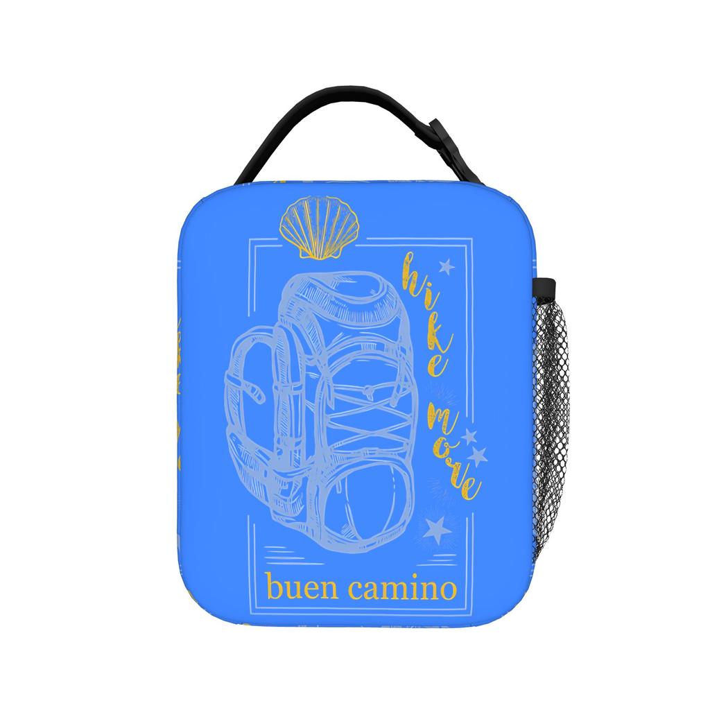 Buen Camino de Santiago Vintage Insulated Lunch Bags Thermal Bag Reusable,Lunch Container High Capacity Tote Lunch Box Outdoor