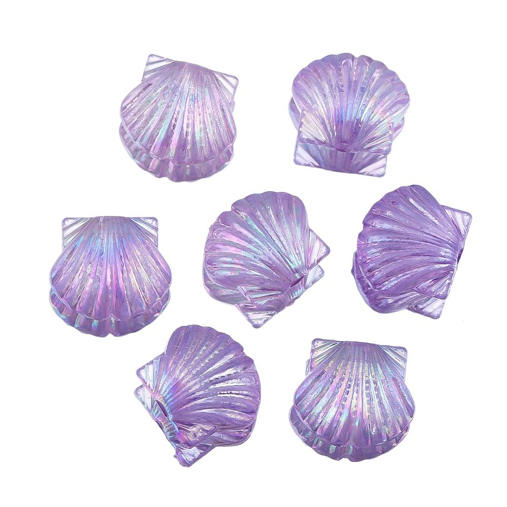 10pcs 20pcs Colorful Resin Shell Beads Jewelry Making Plastic Ocean Loose Spacer Bead DIY Holiday Bracelet Necklace Accessories