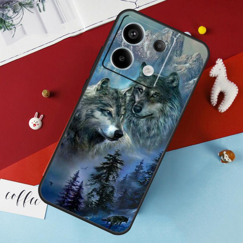 Чехол 'Животное Волк Галактика' для Xiaomi Redmi Note 14 13 Pro 12 11 10 15 Pro Plus Redmi 15 10C 12C 13C 14C 15C