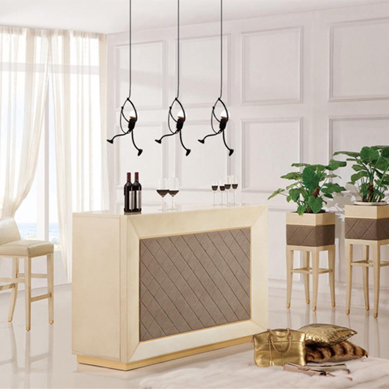 Современная очаровательная подвесная люстра, креативная лампа с железными людьми, элегантная вешалка