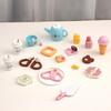Wooden Afternoon Tea & Dessert Set for Kids - Cake, Cheese, Cookie, Coffee Toy