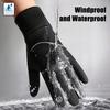 Водонепроницаемые термоперчатки для мужчин и женщин, теплые перчатки с сенсорным экраном, ветрозащитные перчатки с нескользящей ладонью для езды на велосипеде, катания на лыжах, пеших прогулок