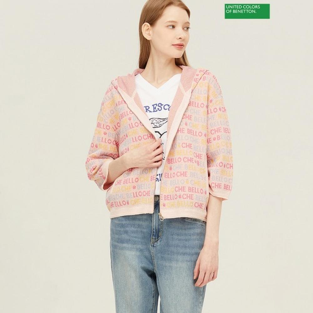 Benetton Трикотажный свитер Benetton Lettering на молнии Bakca4531