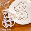 Форма для печенья в форме собаки корги, инструмент для выпечки печенья, милый штамп в виде животного