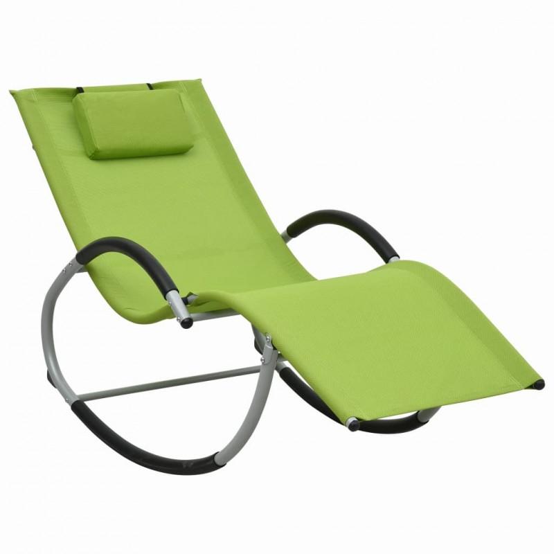 Day and Night - Day and Night Lounger with Green Textilene Pillow