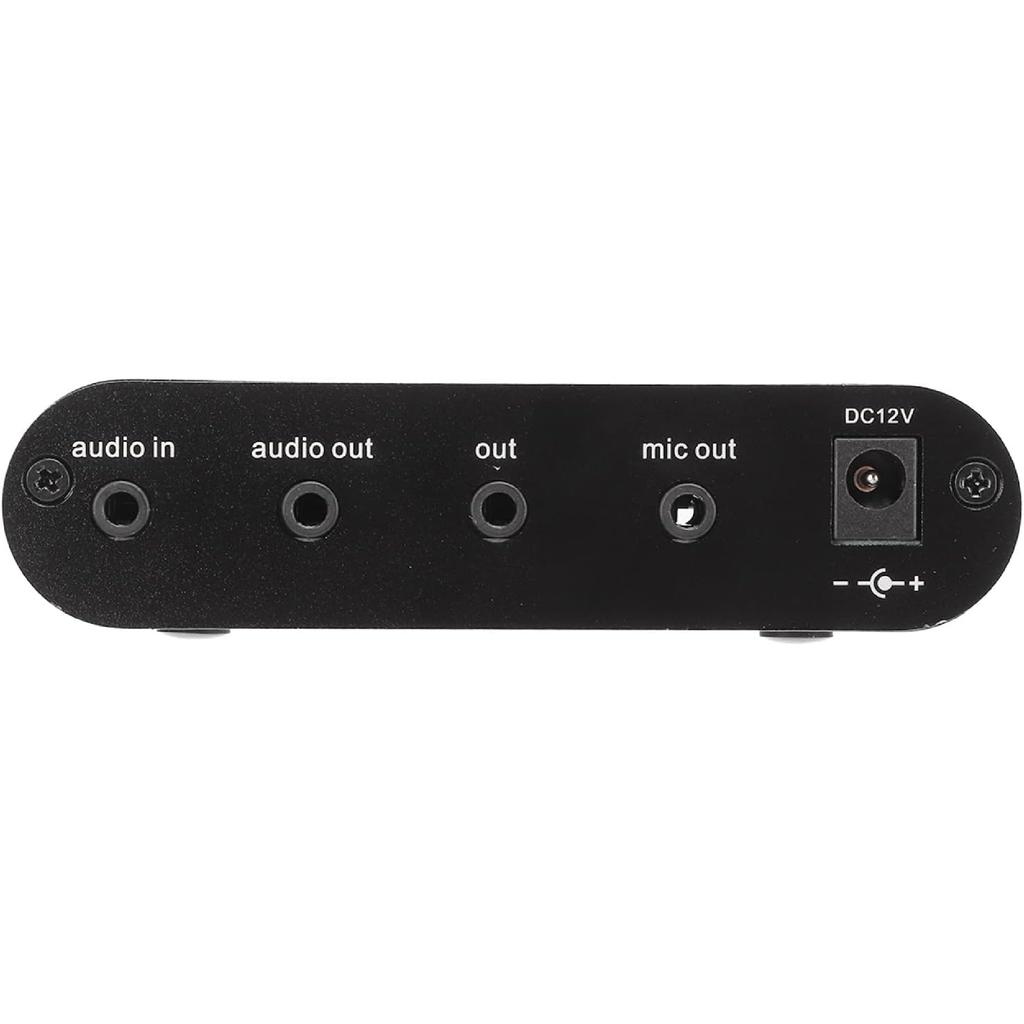 Маленький стереофонический аудио предусилитель 3 выходных порта Алюминиевый ABS Усилитель для наушников для громкоговорителя 6,5 мм Динамический микрофон 3,5 мм Конденсаторный интерфейс