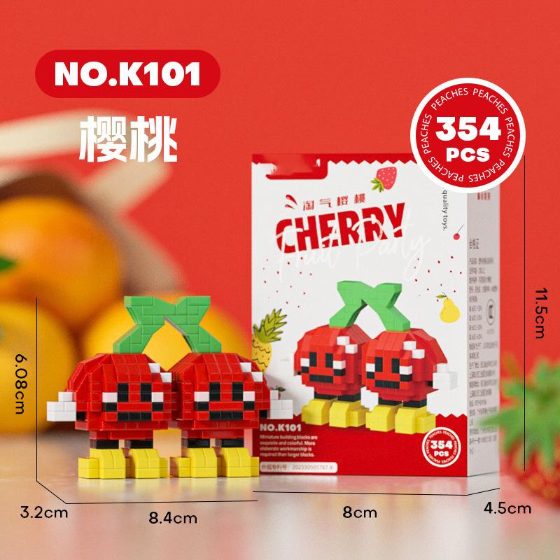 Конструктор Fruit 3D, модель торта и еды, мини-кирпичики, строительные блоки, игрушки для детей от 7 до 10 лет и взрослых.