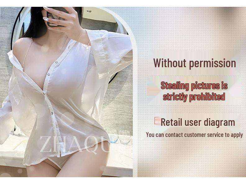 Chaqu Fun Lingerie: Sexy High Neck Backless Sweater - Quick Release Seductive Christmas Cosplay for Women
