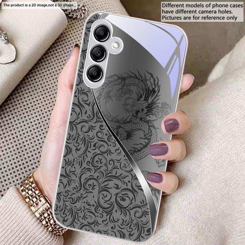 Dragon Totem Rose Purple For Samsung A20 30 22 23 24 25 26 31 32 A33 34 35 42 50 51 52 53 54 55 56 70 71 72 73 glass phone case