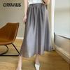 Summer Women's Skirt Satin High-waisted Fashion Solid Colour Versatile A Sub Skirt Medium-length Half Skirt