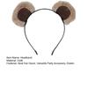Chipmunk Ear Headband Plush Bear Ear Decor Girl Headgear Elastic Design Animal Theme Headband Makeup Headgear
