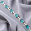 Apatite Gemstone 925 Sterling Silver Handmade Jewelry Bracelet 8" For Women Gift RB-10-15