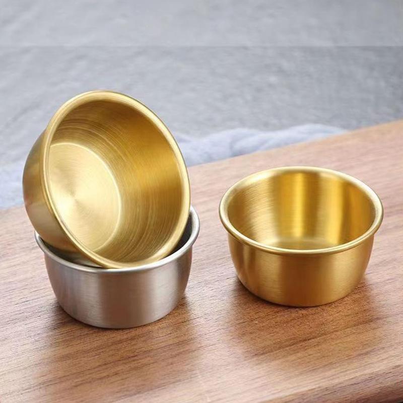 Небольшая тарелка для приправ из нержавеющей стали 304, кухонная чаша для соуса, миска для кетчупа, тарелки для закусок, суши, уксус, соевый соус, блюдце