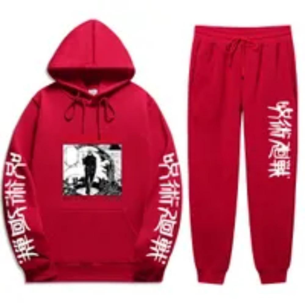2021 Jujutsu Kaisen Anime Hoodie and Pants Sets Men Women Winter Fashion 2 Piece Set Tracksuit and Sweatpants Jujutsu Kaisen Sui X0909