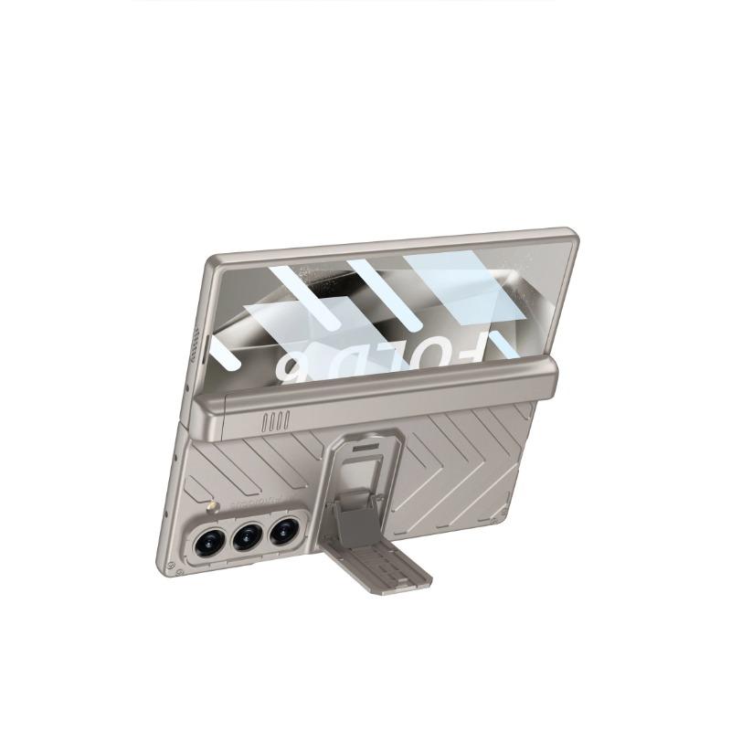 Жесткая броня, магнитная защита шарниров, жесткий чехол для телефона из ПК для Samsung Galaxy Z Fold 6, чехол с кронштейном для ручки, защитная пленка для экрана