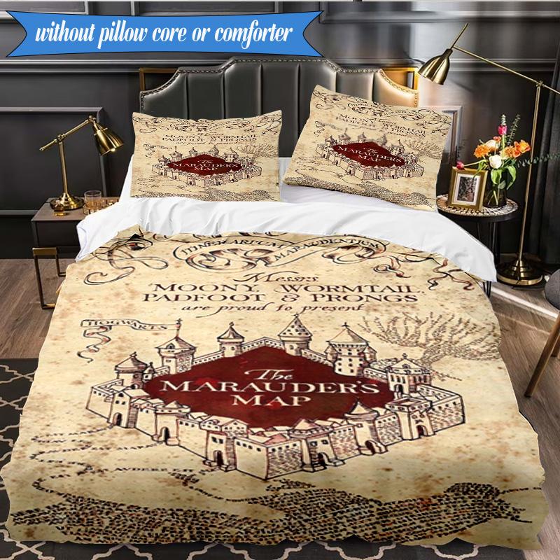 Magic School Adventure 3pcs K-pop music group Bedding set,Ideal for Bedroom, Dormitory,Including Duvet Cover And 2pcs Pillowcases,Fan gifts