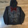 Толстовки на молнии RogueWave Y2K Cyber Grunge Emo с винтажным принтом графики K-pop эстетика готическая одежда одежда