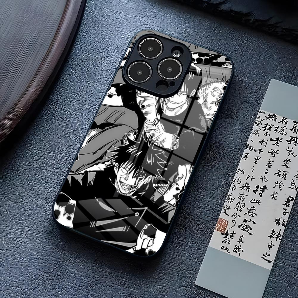 Чехол для телефона с изображением Тодзи Фусигуро из аниме Для IPhone 15 Pro Max 14 Pro 12 11 13 Mini X XR XS 16 Plus SE Закаленное стекло Задняя крышка