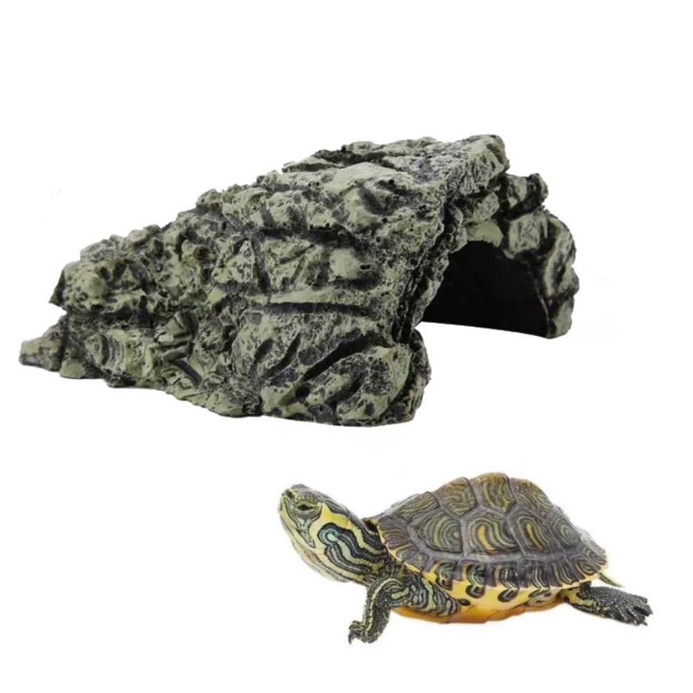 Каменная форма пещера для укрытия рыб Искусственная смола Черепаха Убежище Дом Черепаха Пещера Черепахи