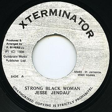 7-дюймовая пластинка JESSE JENDAU Stong Black Woman NONE XTERMINATOR 1994 Ямайка Регги Ска Даб Б/у