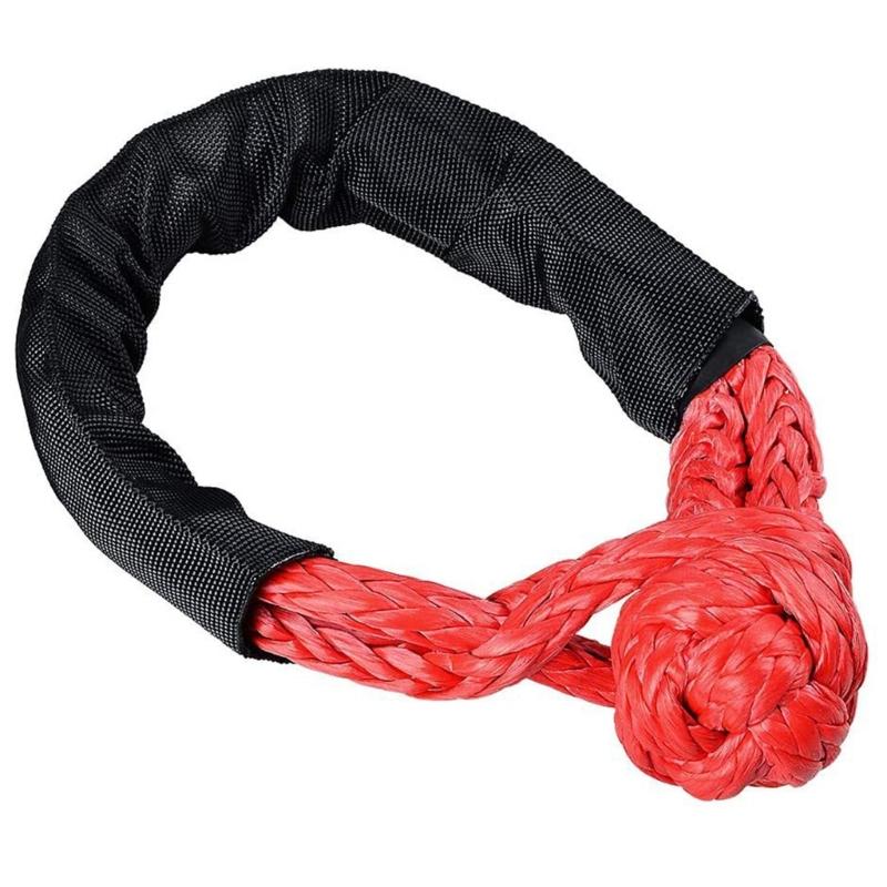 Синтетическая мягкая скоба с защитным рукавом, максимальное разрывное усилие 38000 фунтов, скоба для извлечения внедорожных грузовиков размером 1/2 "X 22"