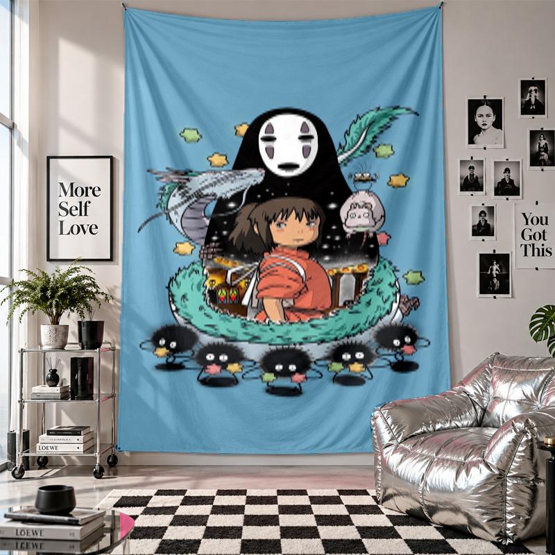 Wall TapestrySpirited Away Art Hanging Cloth Decorative Background Cover for Room Decoration